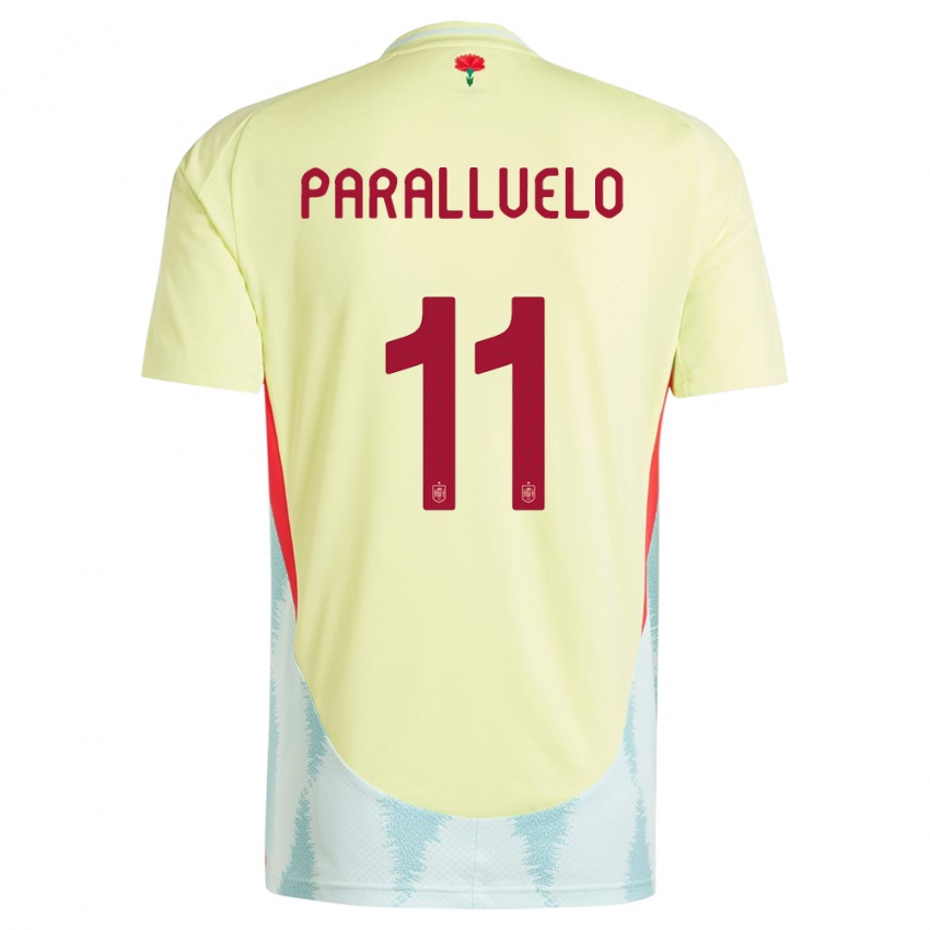 Kinder Spanien Salma Paralluelo #11 Gelb Auswärtstrikot Trikot 24-26 T-Shirt