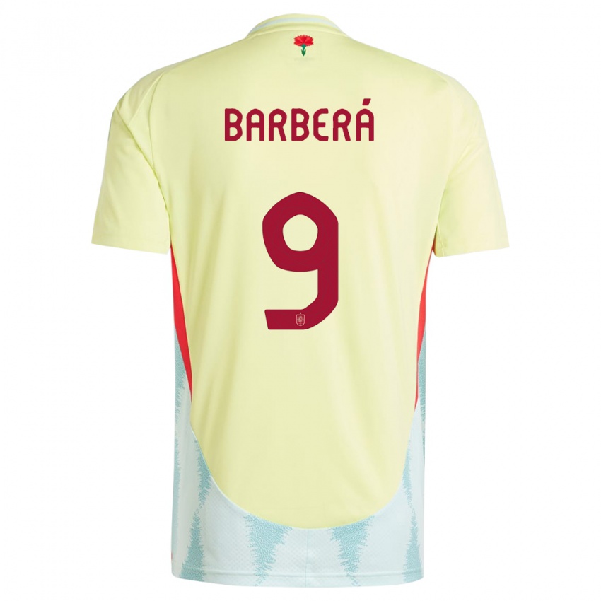 Kinder Spanien Victor Barbera #9 Gelb Auswärtstrikot Trikot 24-26 T-Shirt