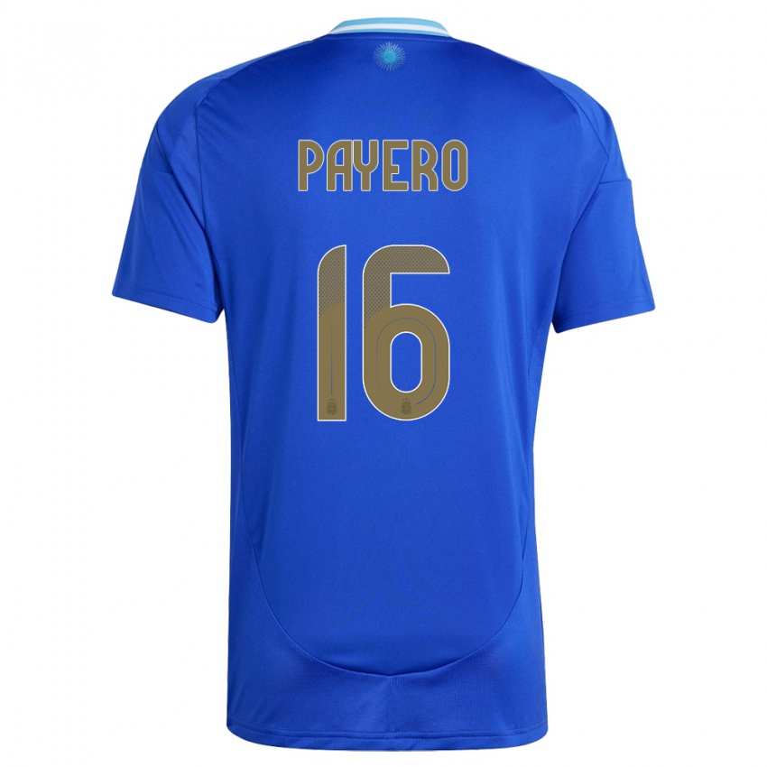 Kinder Argentinien Martin Payero #16 Blau Auswärtstrikot Trikot 24-26 T-Shirt