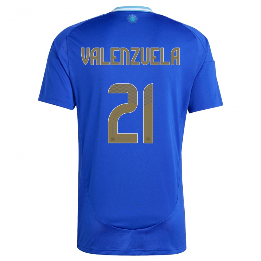 Kinder Argentinien Fernando Valenzuela #21 Blau Auswärtstrikot Trikot 24-26 T-Shirt