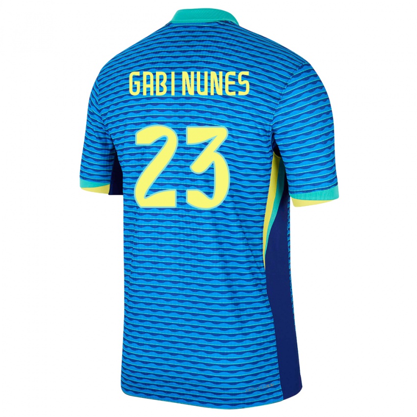 Kinder Brasilien Gabi Nunes #23 Blau Auswärtstrikot Trikot 24-26 T-Shirt