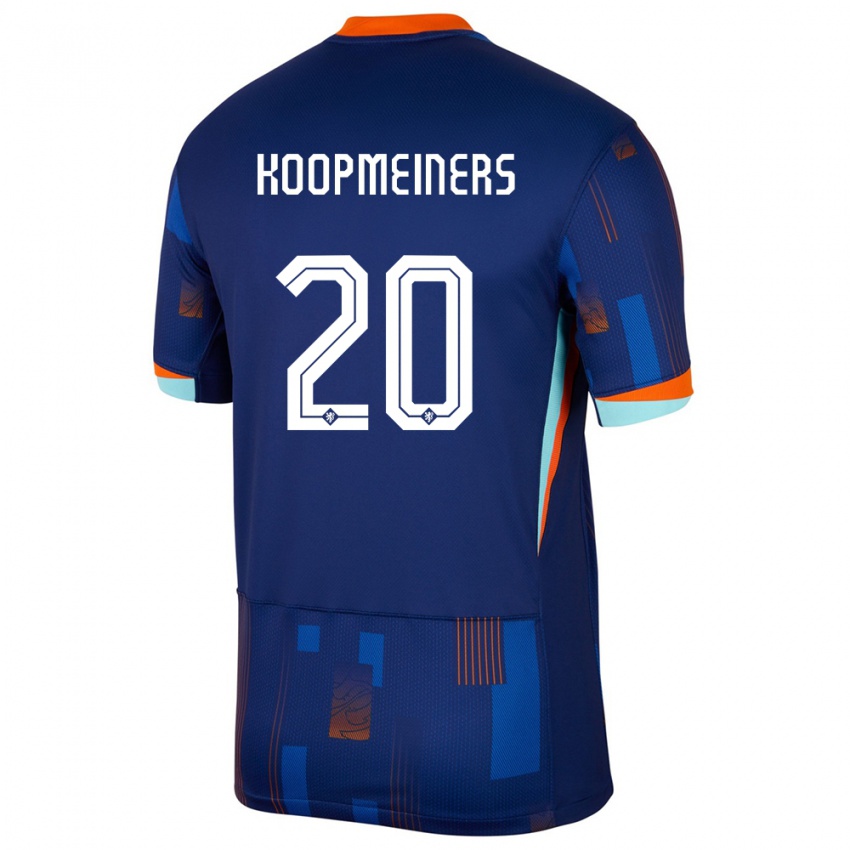 Kinder Niederlande Teun Koopmeiners #20 Blau Auswärtstrikot Trikot 24-26 T-Shirt