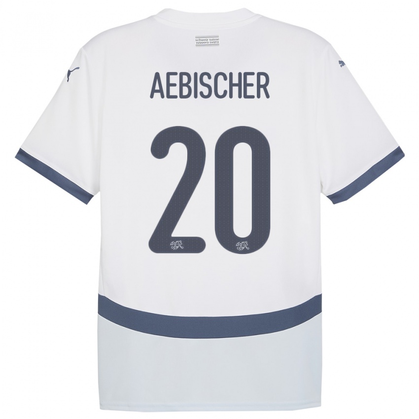 Kinder Schweiz Michel Aebischer #20 Weiß Auswärtstrikot Trikot 24-26 T-Shirt