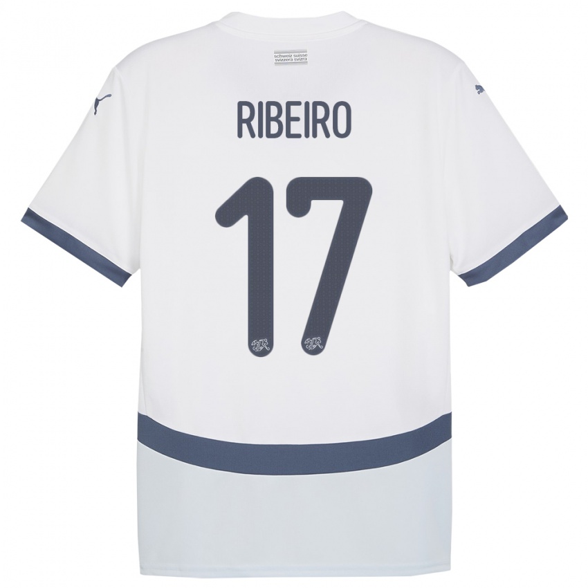 Kinder Schweiz Joel Ribeiro #17 Weiß Auswärtstrikot Trikot 24-26 T-Shirt