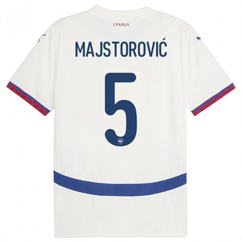 Kinder Serbien Milan Majstorovic #5 Weiß Auswärtstrikot Trikot 24-26 T-Shirt