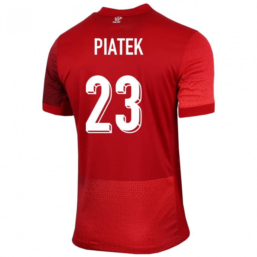 Kinder Polen Krzysztof Piatek #23 Rot Auswärtstrikot Trikot 24-26 T-Shirt