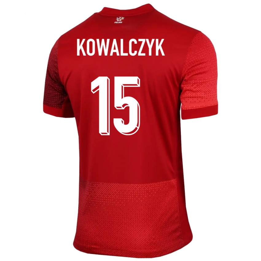 Kinder Polen Mateusz Kowalczyk #15 Rot Auswärtstrikot Trikot 24-26 T-Shirt