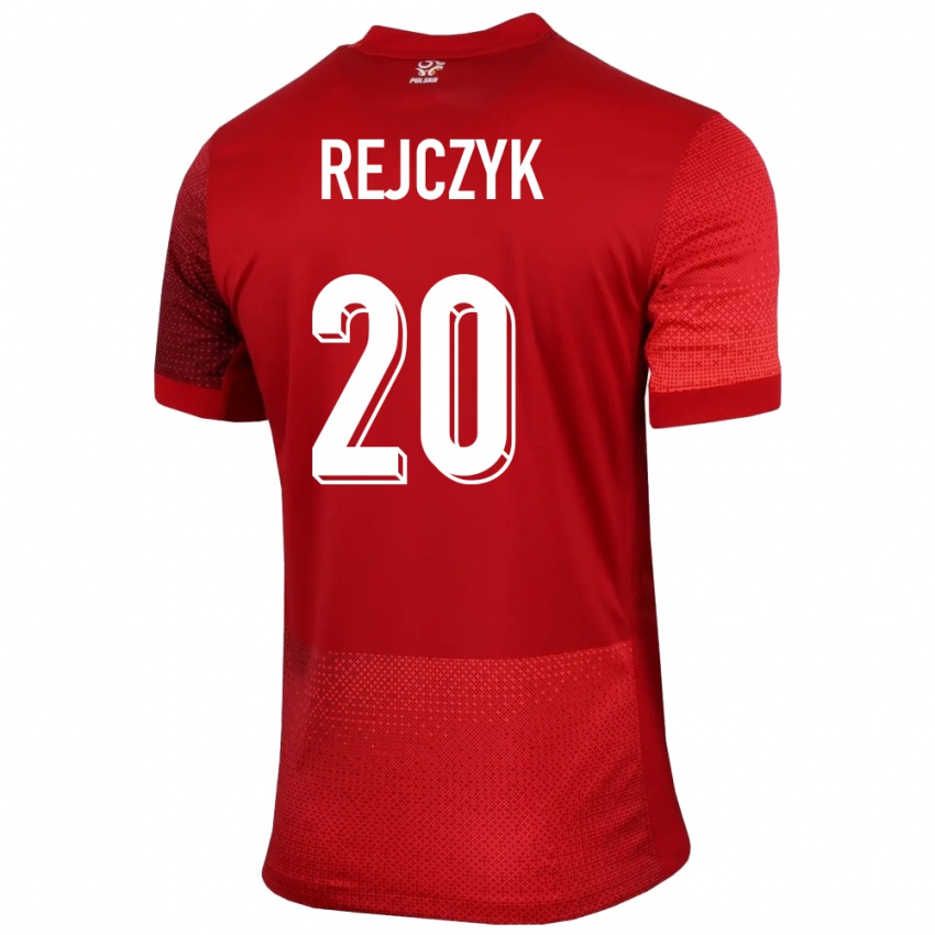 Kinder Polen Filip Rejczyk #20 Rot Auswärtstrikot Trikot 24-26 T-Shirt