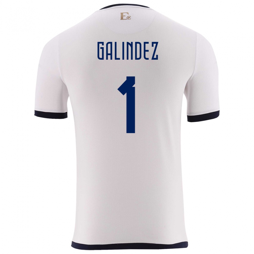 Kinder Ecuador Hernan Galindez #1 Weiß Auswärtstrikot Trikot 24-26 T-Shirt