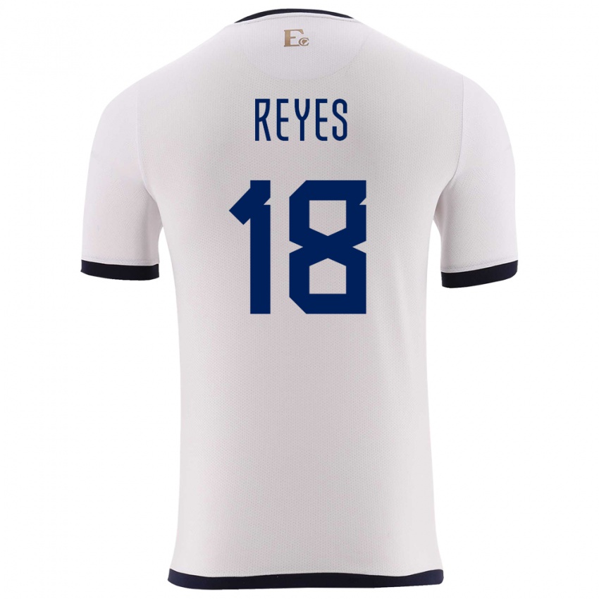 Kinder Ecuador Ashley Reyes #18 Weiß Auswärtstrikot Trikot 24-26 T-Shirt