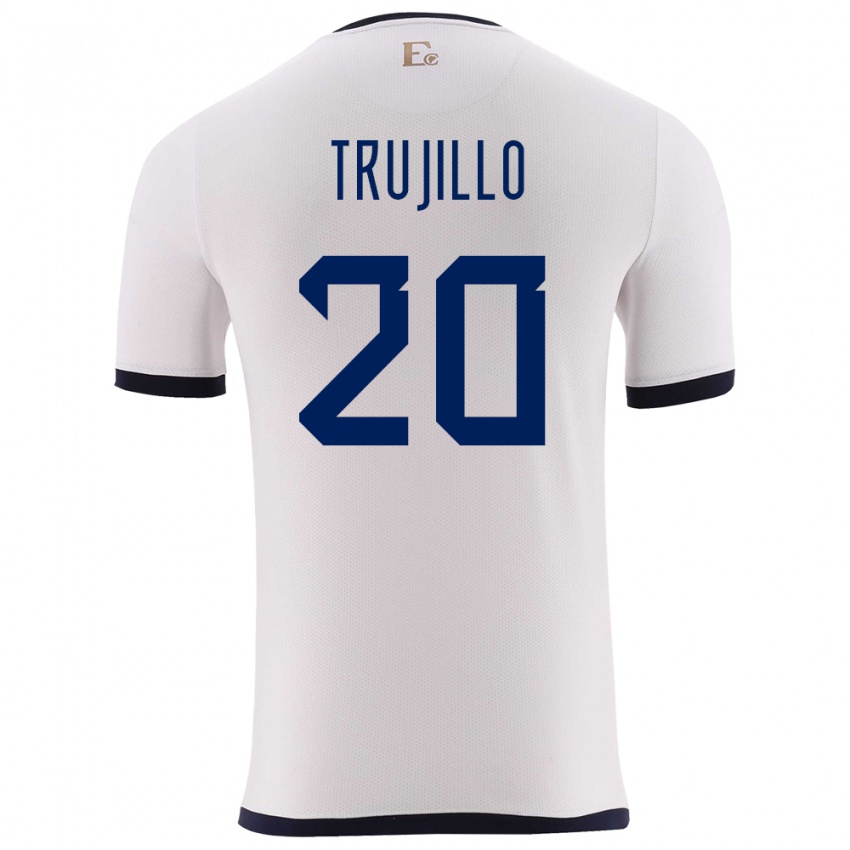 Kinder Ecuador Isabel Trujillo #20 Weiß Auswärtstrikot Trikot 24-26 T-Shirt