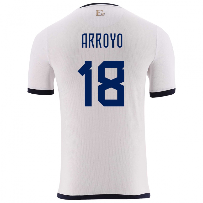 Kinder Ecuador Jean Arroyo #18 Weiß Auswärtstrikot Trikot 24-26 T-Shirt