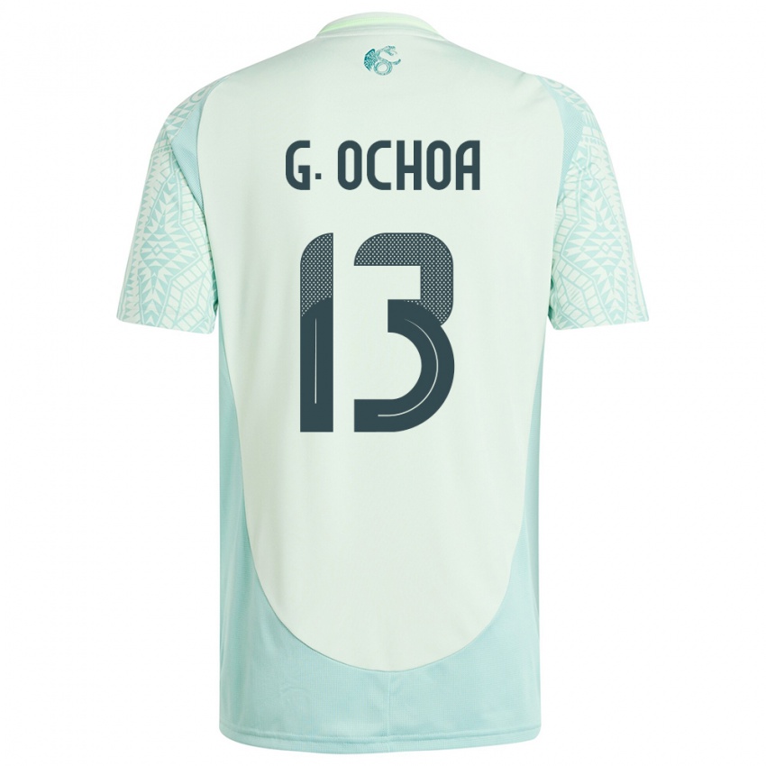 Kinder Mexiko Guillermo Ochoa #13 Leinengrün Auswärtstrikot Trikot 24-26 T-Shirt