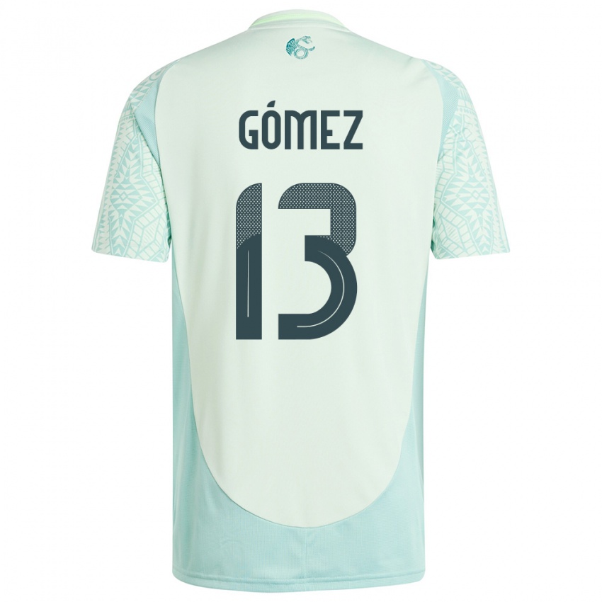 Kinder Mexiko Diego Gomez #13 Leinengrün Auswärtstrikot Trikot 24-26 T-Shirt