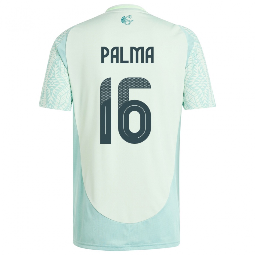 Kinder Mexiko Rafael Palma #16 Leinengrün Auswärtstrikot Trikot 24-26 T-Shirt