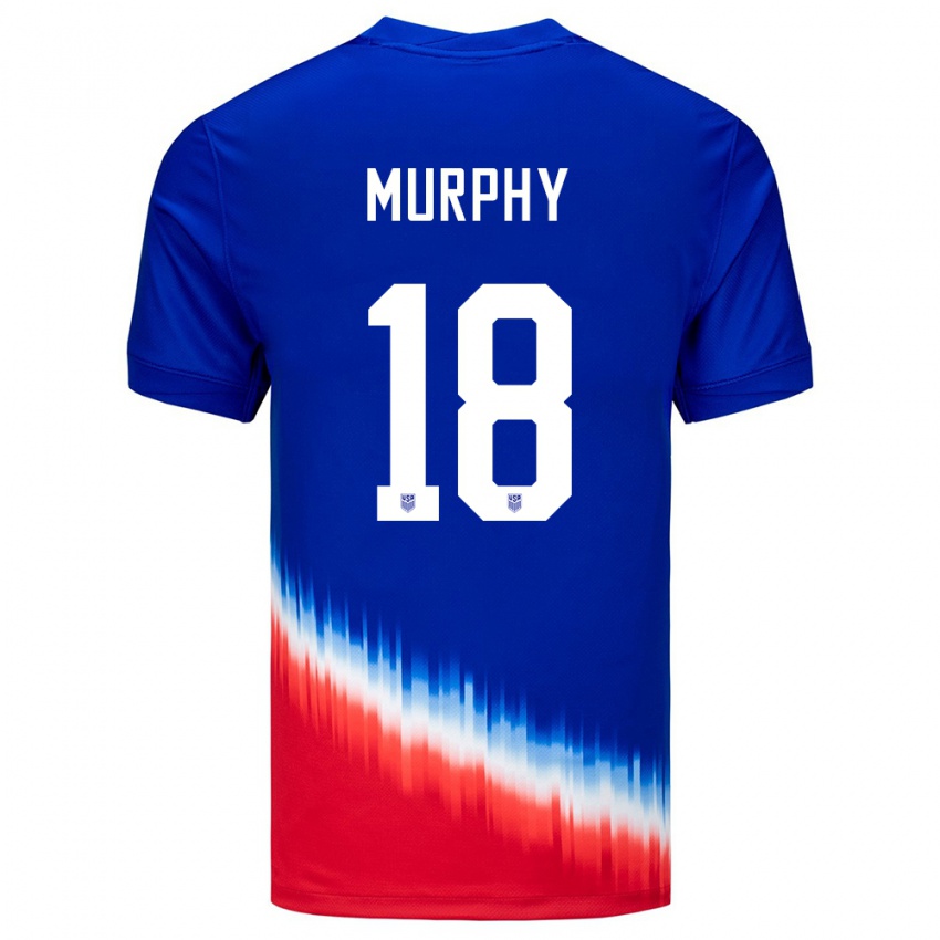 Kinder Vereinigte Staaten Casey Murphy #18 Blau Auswärtstrikot Trikot 24-26 T-Shirt