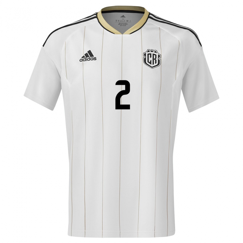 Kinder Costa Rica Gabriela Guillen #2 Weiß Auswärtstrikot Trikot 24-26 T-Shirt