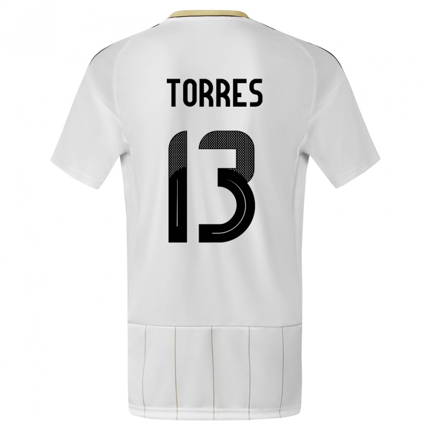 Kinder Costa Rica Gerson Torres #13 Weiß Auswärtstrikot Trikot 24-26 T-Shirt