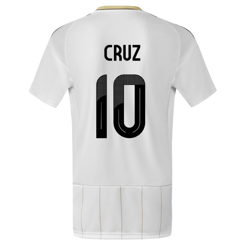 Kinder Costa Rica Shirley Cruz #10 Weiß Auswärtstrikot Trikot 24-26 T-Shirt