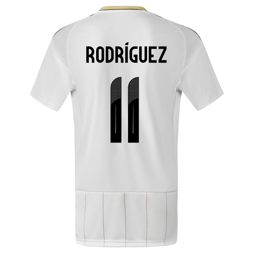 Kinder Costa Rica Raquel Rodriguez #11 Weiß Auswärtstrikot Trikot 24-26 T-Shirt