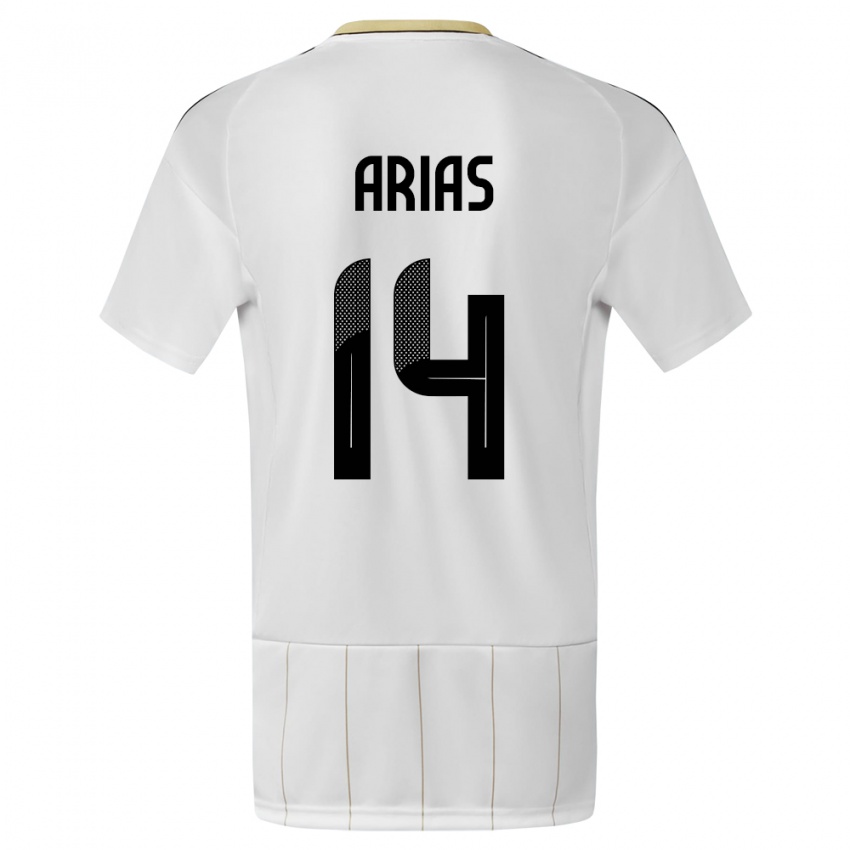 Kinder Costa Rica Timothy Arias #14 Weiß Auswärtstrikot Trikot 24-26 T-Shirt