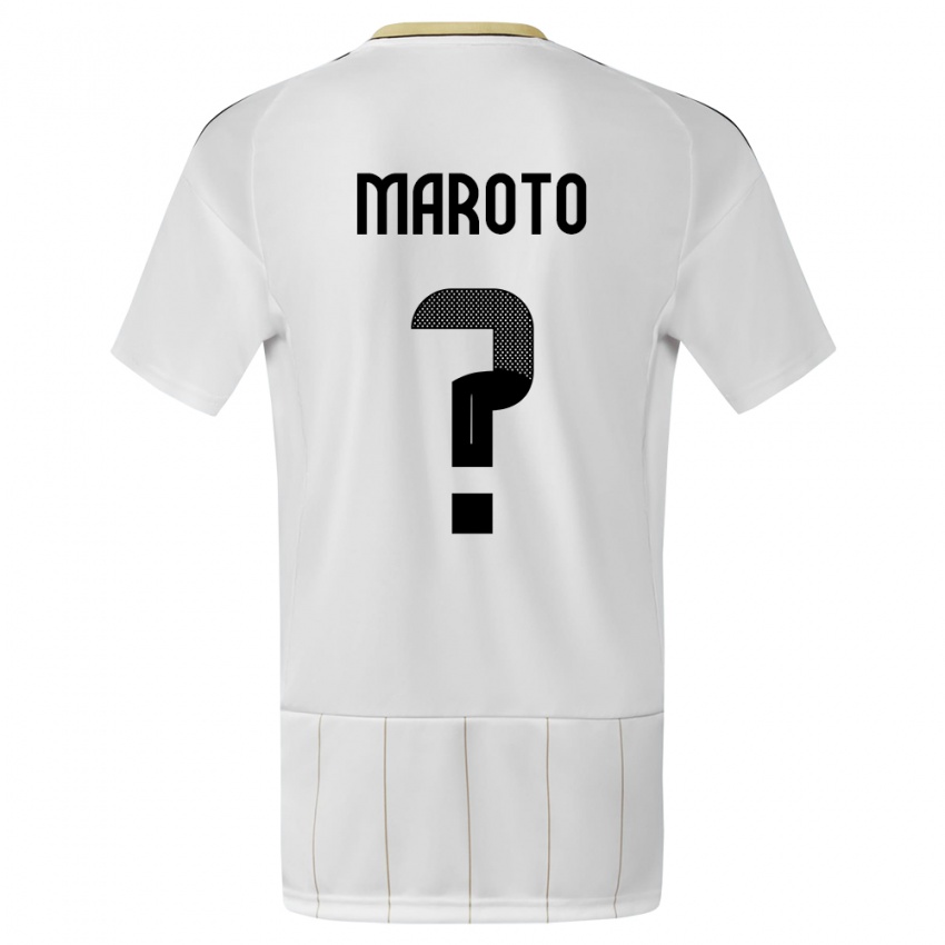 Kinder Costa Rica Victor Maroto #0 Weiß Auswärtstrikot Trikot 24-26 T-Shirt