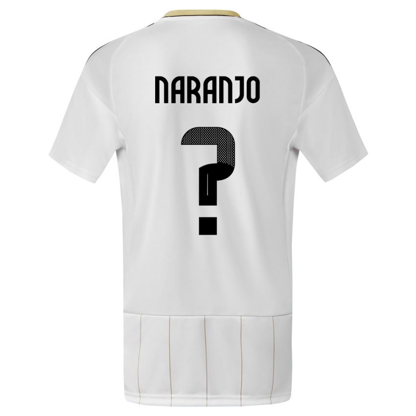 Kinder Costa Rica Andry Naranjo #0 Weiß Auswärtstrikot Trikot 24-26 T-Shirt