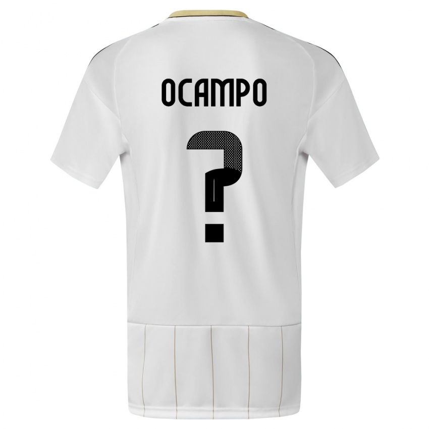 Kinder Costa Rica Benjamin Ocampo #0 Weiß Auswärtstrikot Trikot 24-26 T-Shirt