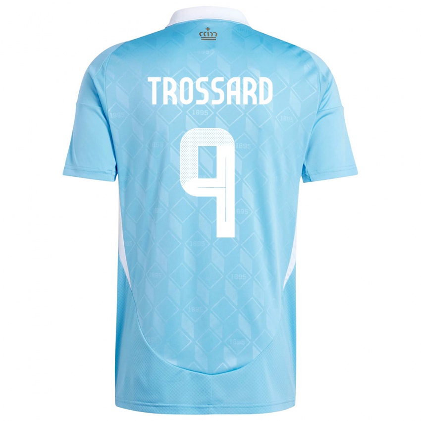 Kinder Belgien Leandro Trossard #9 Blau Auswärtstrikot Trikot 24-26 T-Shirt