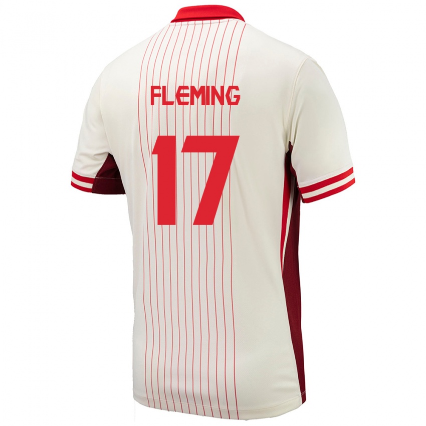 Kinder Kanada Jessie Fleming #17 Weiß Auswärtstrikot Trikot 24-26 T-Shirt