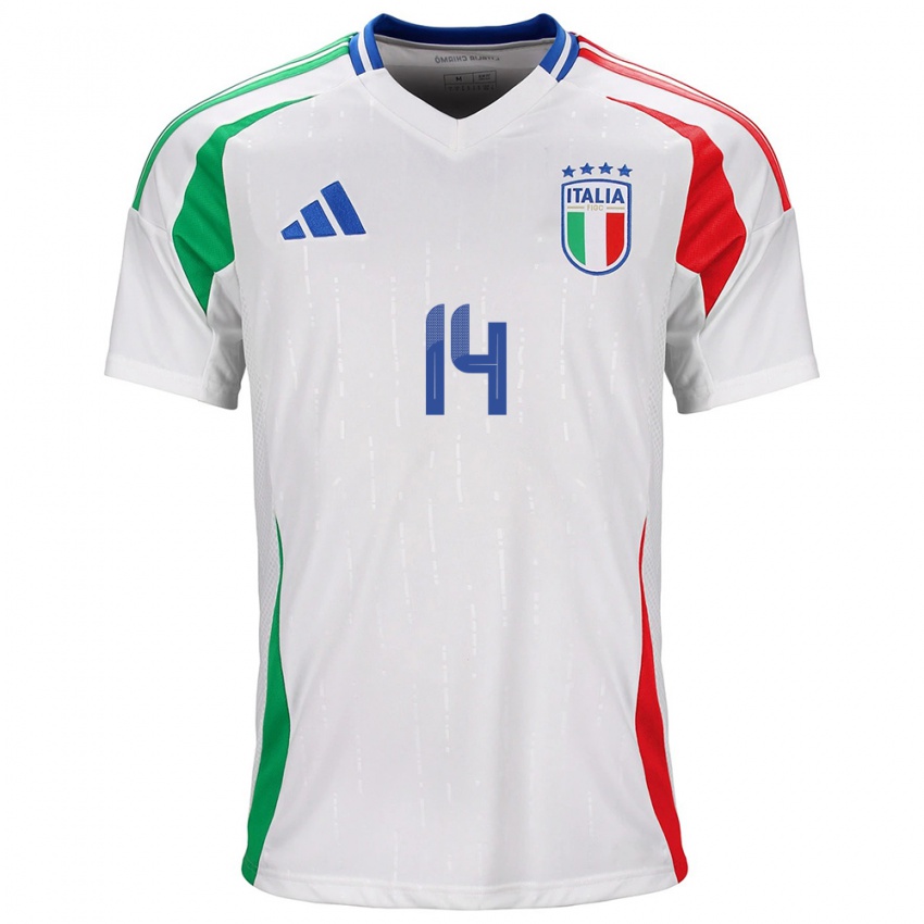 Kinder Italien Chiara Beccari #14 Weiß Auswärtstrikot Trikot 24-26 T-Shirt