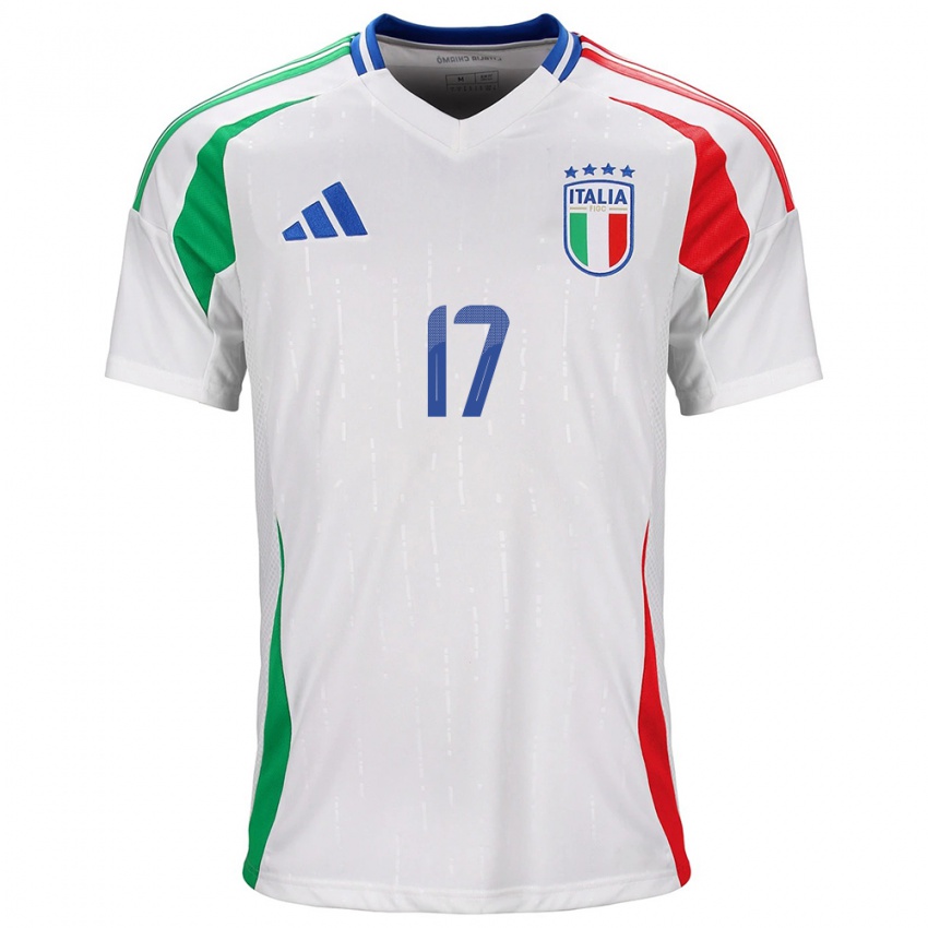 Kinder Italien Gianluca Mancini #17 Weiß Auswärtstrikot Trikot 24-26 T-Shirt