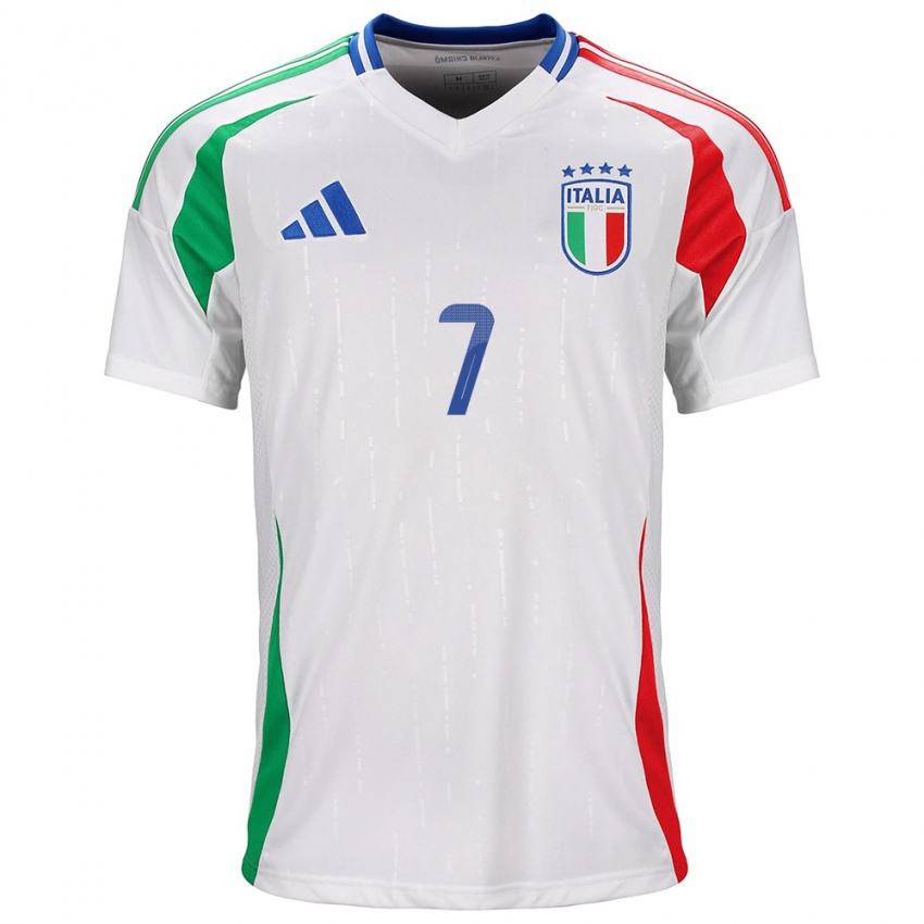 Kinder Italien Giacomo Bonaventura #7 Weiß Auswärtstrikot Trikot 24-26 T-Shirt