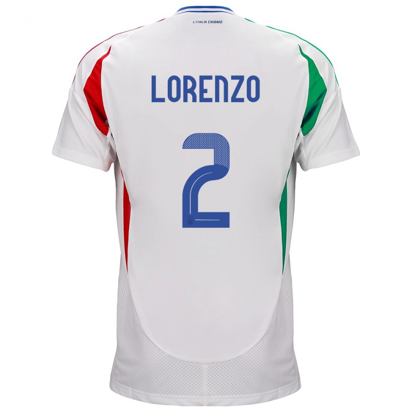 Kinder Italien Giovanni Di Lorenzo #2 Weiß Auswärtstrikot Trikot 24-26 T-Shirt