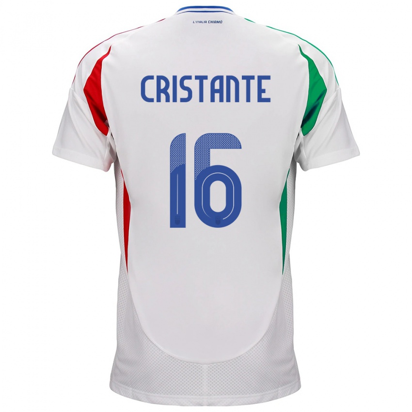 Kinder Italien Bryan Cristante #16 Weiß Auswärtstrikot Trikot 24-26 T-Shirt