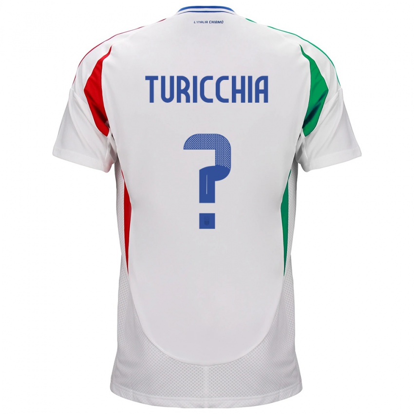 Kinder Italien Riccardo Turicchia #0 Weiß Auswärtstrikot Trikot 24-26 T-Shirt