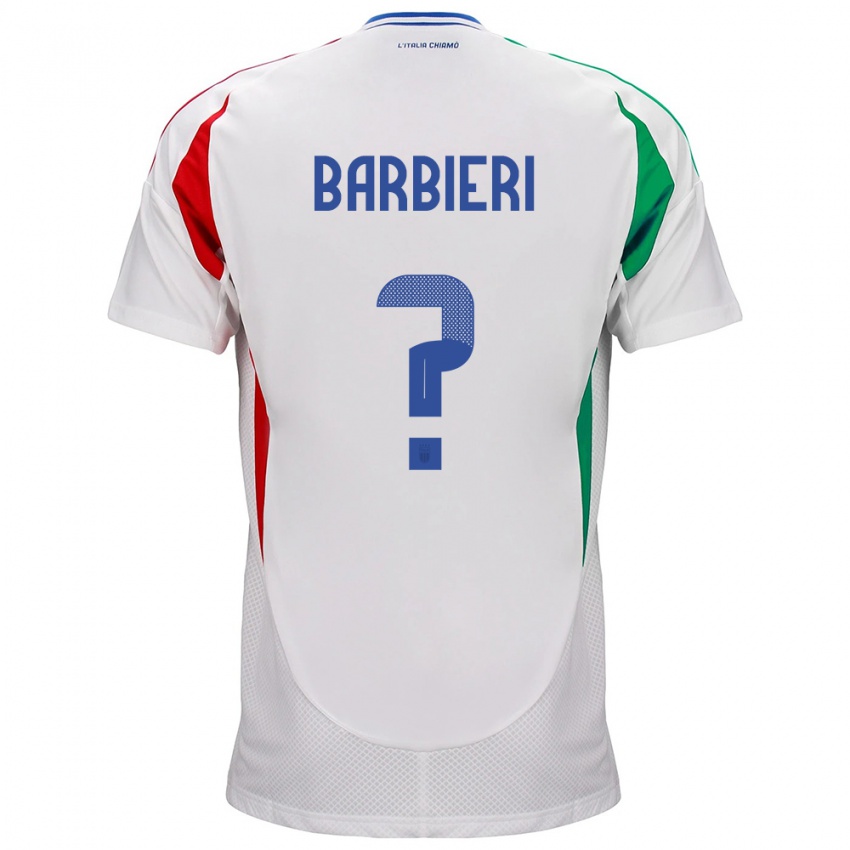 Kinder Italien Tommaso Barbieri #0 Weiß Auswärtstrikot Trikot 24-26 T-Shirt