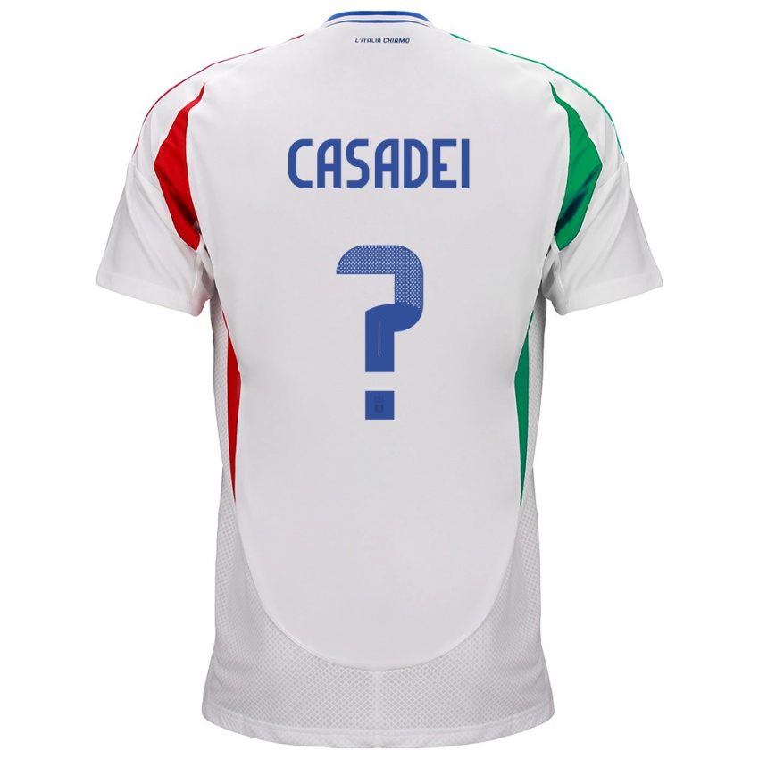 Kinder Italien Cesare Casadei #0 Weiß Auswärtstrikot Trikot 24-26 T-Shirt