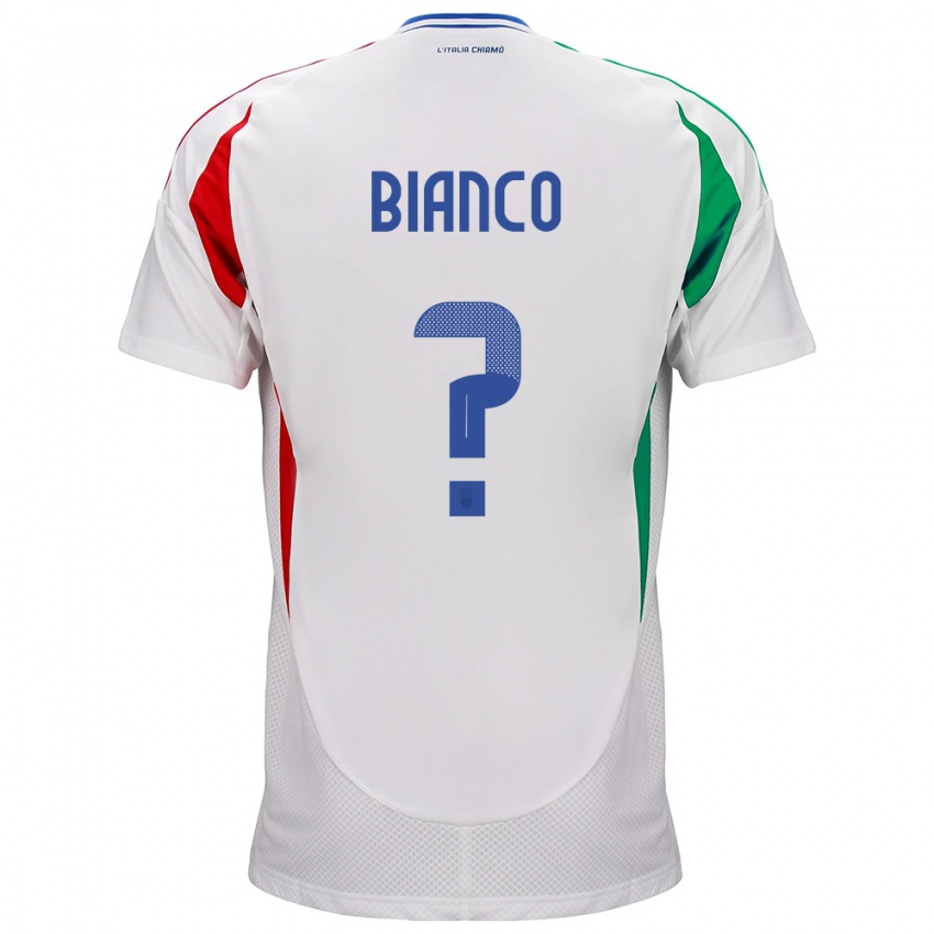 Kinder Italien Alessandro Bianco #0 Weiß Auswärtstrikot Trikot 24-26 T-Shirt