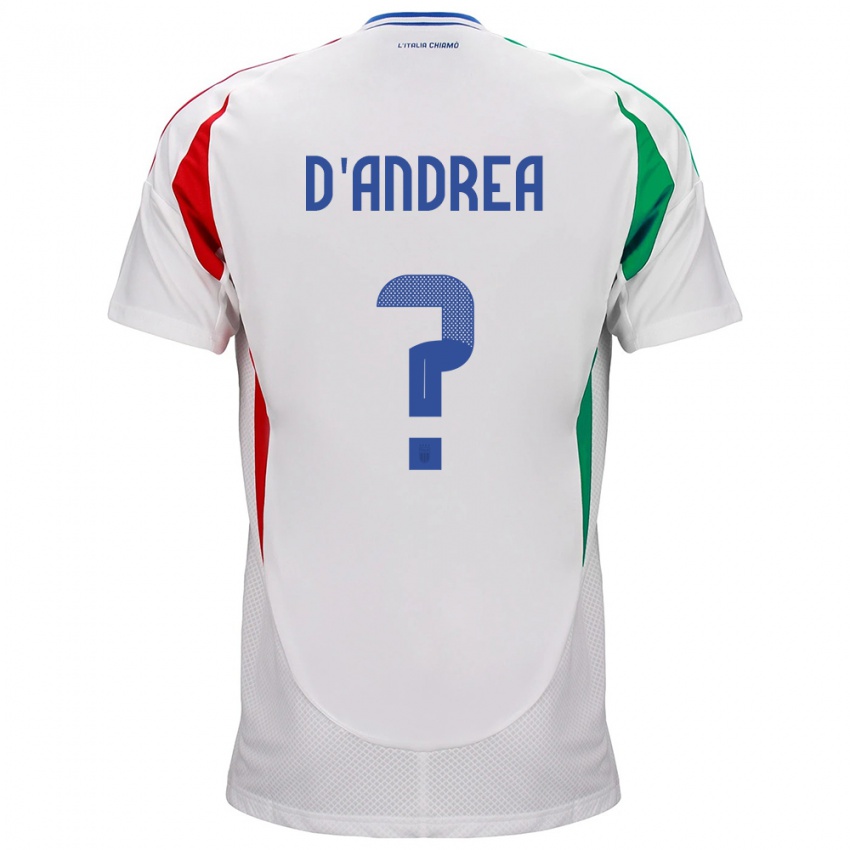 Kinder Italien Luca D'andrea #0 Weiß Auswärtstrikot Trikot 24-26 T-Shirt