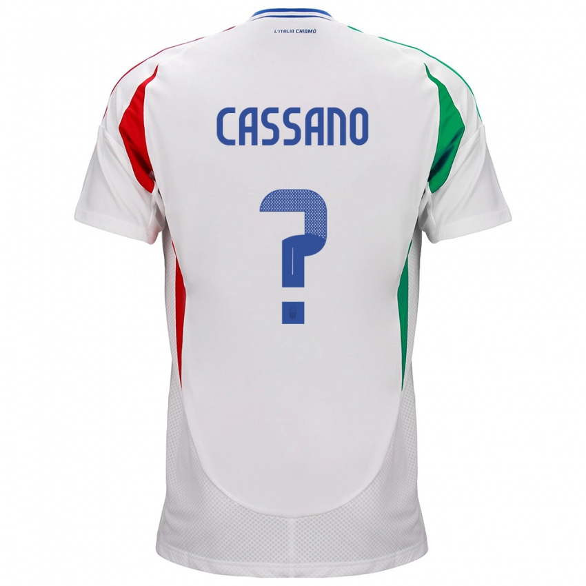 Kinder Italien Claudio Cassano #0 Weiß Auswärtstrikot Trikot 24-26 T-Shirt