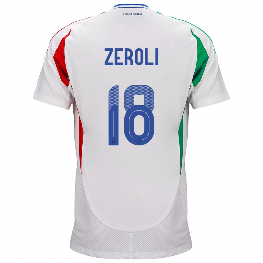 Kinder Italien Kevin Zeroli #18 Weiß Auswärtstrikot Trikot 24-26 T-Shirt