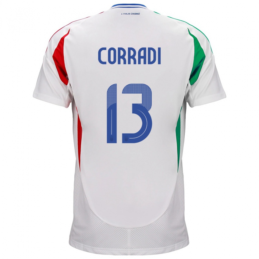 Kinder Italien Christian Corradi #13 Weiß Auswärtstrikot Trikot 24-26 T-Shirt