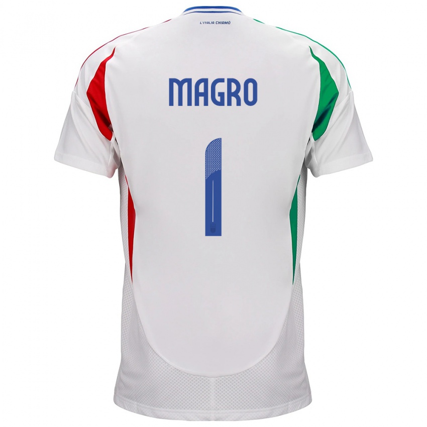 Kinder Italien Federico Magro #1 Weiß Auswärtstrikot Trikot 24-26 T-Shirt