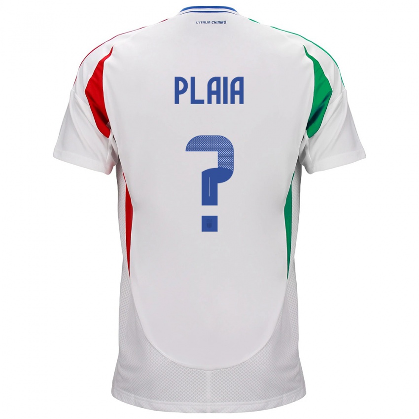 Kinder Italien Matteo Plaia #0 Weiß Auswärtstrikot Trikot 24-26 T-Shirt