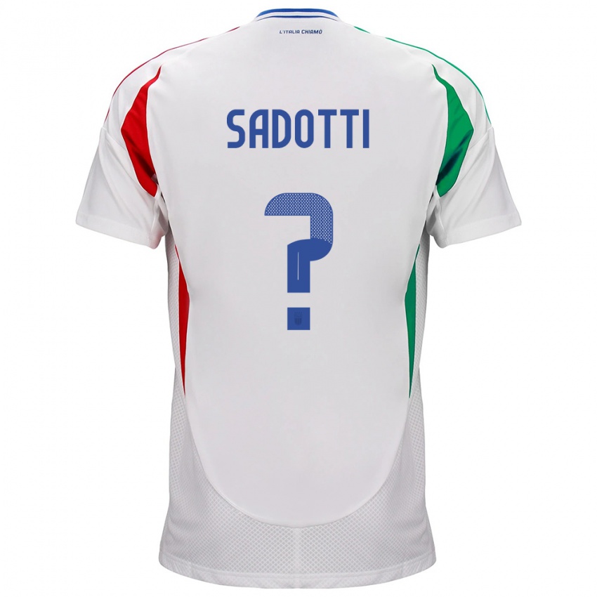 Kinder Italien Edoardo Sadotti #0 Weiß Auswärtstrikot Trikot 24-26 T-Shirt