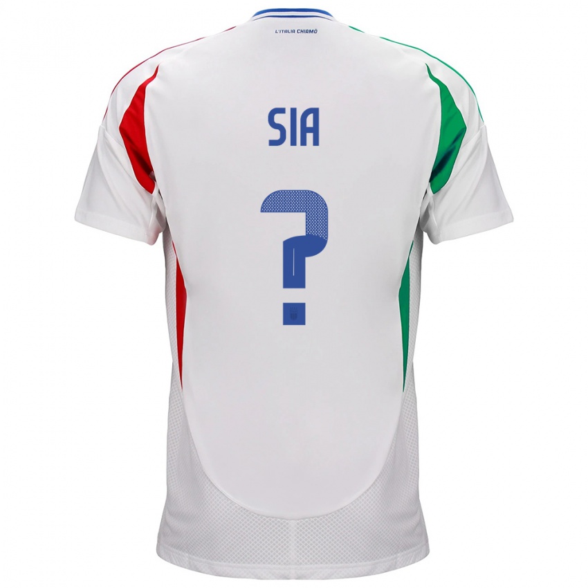 Kinder Italien Diego Sia #0 Weiß Auswärtstrikot Trikot 24-26 T-Shirt