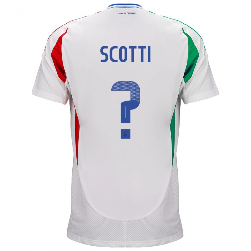 Kinder Italien Filippo Scotti #0 Weiß Auswärtstrikot Trikot 24-26 T-Shirt