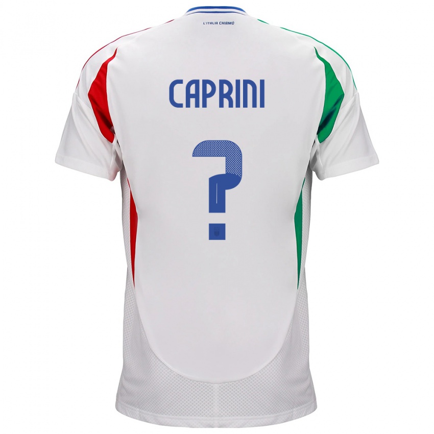 Kinder Italien Maat Daniel Caprini #0 Weiß Auswärtstrikot Trikot 24-26 T-Shirt