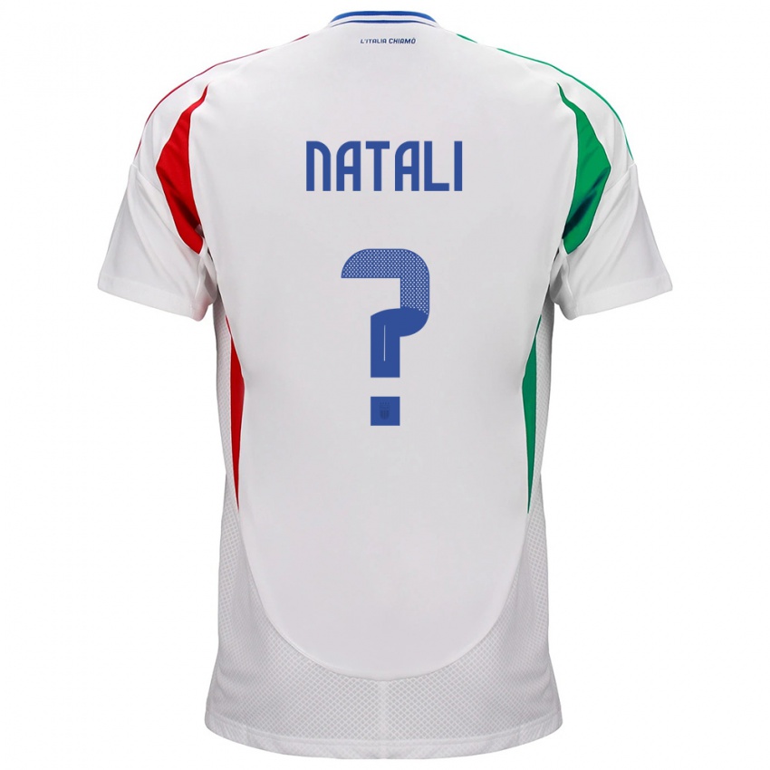 Kinder Italien Andrea Natali #0 Weiß Auswärtstrikot Trikot 24-26 T-Shirt